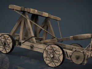 mittelalterliches Katapult 3D Modell