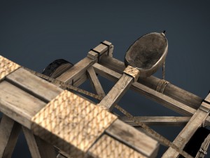 medieval catapult Modello 3D