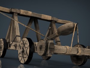 medieval catapult Modello 3D