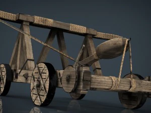 mittelalterliches Katapult 3D Modell