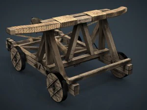 mittelalterliches Katapult 3D Modell