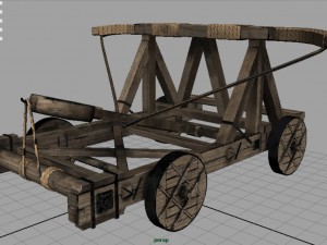 medieval catapult Modello 3D