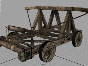 mittelalterliches Katapult 3D Modell