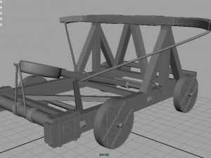 mittelalterliches Katapult 3D Modell