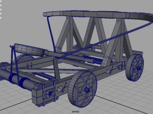 medieval catapult Modello 3D