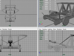 medieval catapult Modello 3D