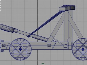 medieval catapult Modello 3D