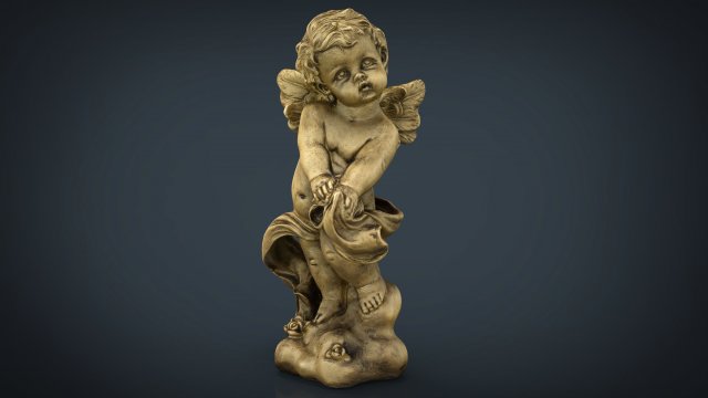 golden angel 3D Model .c4d .max .obj .3ds .fbx .stl .blend 