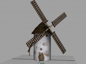 molino de viento de la mancha 3D Model