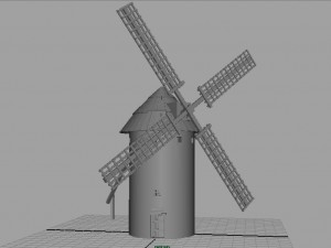 molino de viento de la mancha 3D Model