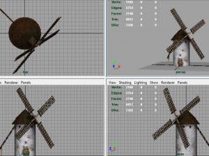 molino de viento de la mancha 3D Model