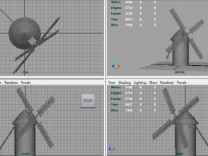 molino de viento de la mancha 3D Model