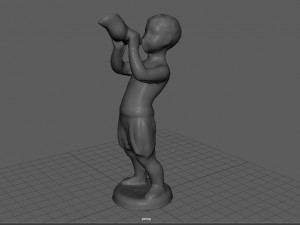 child statue 1 Model 3D