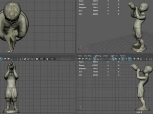 child statue 1 3D Model