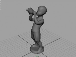 child statue 1 Model 3D