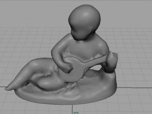 child statue 2 3D Model