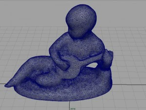 child statue 2 3D Model