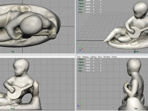 child statue 2 3Dモデル