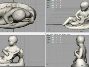 child statue 2 3D Model
