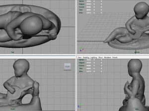 child statue 2 3Dモデル