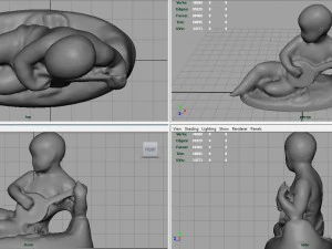 child statue 2 3D Model