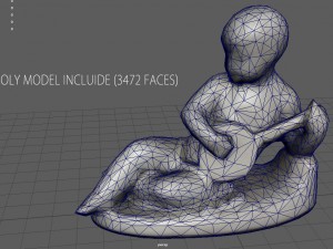 child statue 2 3Dモデル