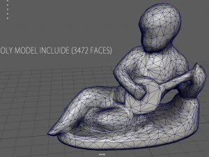child statue 2 3D Model