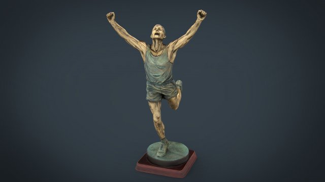 runner trophy 3D मॉडल .c4d .max .obj .3ds .fbx .stl .blend 