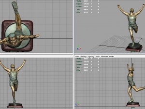 runner trophy 3D मॉडल