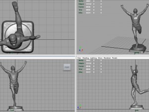 runner trophy 3D मॉडल