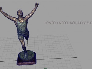 runner trophy 3D मॉडल