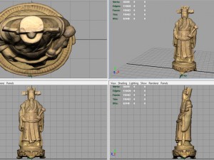 ancient chinese sculpture Modelo 3D