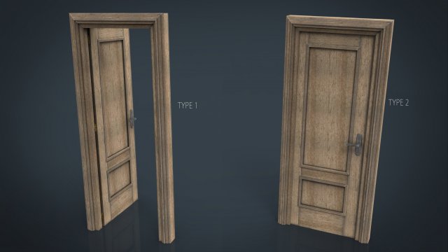 door 1 3D Model .c4d .max .obj .3ds .fbx .stl .blend 