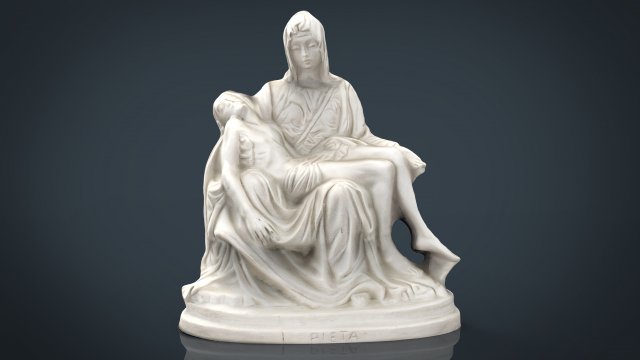 la pieta di michelangelo Modelo 3D .c4d .max .obj .3ds .fbx .stl .blend 