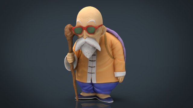 muten roshi Modèle 3D .c4d .max .obj .3ds .fbx .stl .blend 