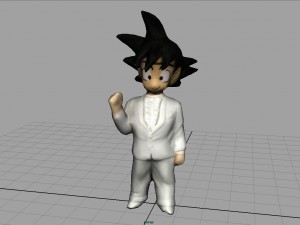 goku groom Model 3D