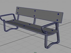 wood bench 3D Model