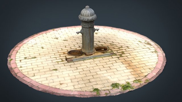 fountain 7 3D Model .c4d .max .obj .3ds .fbx .stl .blend 