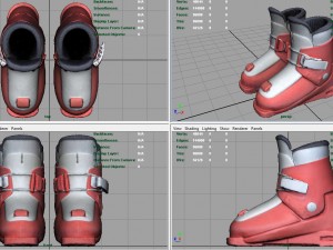 kids ski boots Modèle 3D