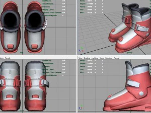 kids ski boots 3D Model