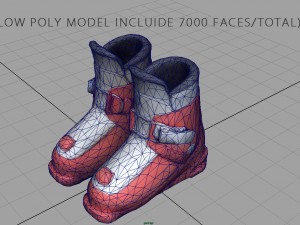 kids ski boots Modèle 3D