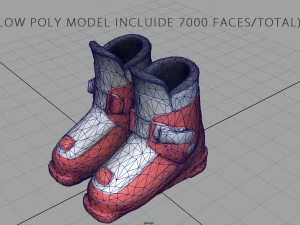kids ski boots 3D Model