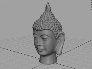 vintage buddha head 3D Model