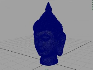 vintage buddha head 3D Model