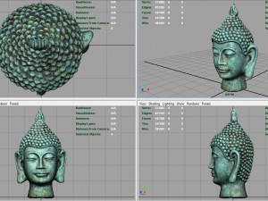 vintage buddha head 3D Модель