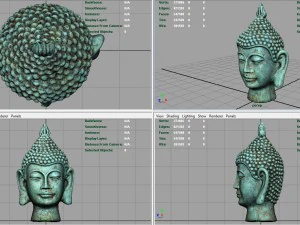 vintage buddha head 3D Model
