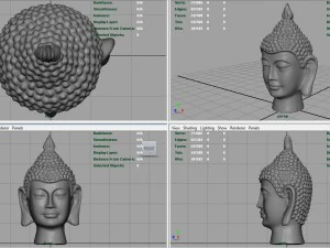 vintage buddha head 3D Model