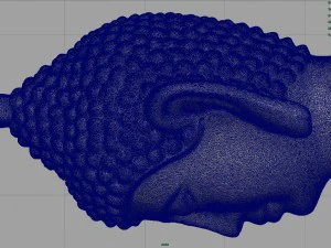 vintage buddha head 3D Model