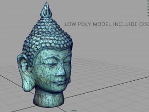 vintage buddha head 3D Модель