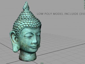vintage buddha head 3D Model